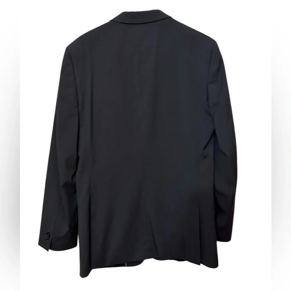 Marc Ecko Black Suit Blazer size 38L 2 button closure businessman office